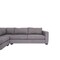 Homeroots Gray Polyester Blend L Shaped Three Piece Corner Sectional 530514 - alternate 4