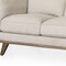 Homeroots 90" Cream Fabric Sofa With Brown Legs 607068 - alternate 2