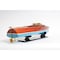 Homeroots 9" Blue and Brown Solid Wood Hand Painted Model Boat Tabletop Sculpture 401861 - alternate 6