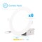 Infibrite 6 In 3CCT Selectable 12W 1050LM Thin LED Ceiling Light Kit, Dimmable, Wet Rated, 6PK IB-002-7-12W-WH-6PK - alternate 1