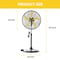 Edendirect 20in Heavy Duty High Velocity Pedestal Oscillating Fan with 1/5, Commercial or Industrial Fan IR-FAN7808 - alternate 6