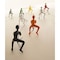 Homeroots Set of Five Black Green Orange Red And White Resin Climbing Man Hanging Dimensional Sculpture, 5PK 544460 - alternate 4