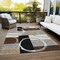 Homeroots 5' X 8' Pewter Gray And Black Geometric Washable Indoor Outdoor Area Rug 612588 - alternate 5