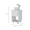 Homeroots 18" Gray And White Laminate Accent Cabinet With One Shelf 478423 - alternate 3