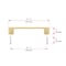 Richelieu Kent Collection 5 1/16-inch (128 mm) Satin Brass Modern Rectangular Cabinet Pull BP7470128160 - alternate 8