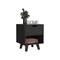 Homeroots 19" Black Wood One Drawer Nightstand 543699 - alternate 7