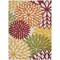 Homeroots 7' X 10' Red Ivory Yellow And Orange Floral Indoor Outdoor Area Rug 546692 - alternate 1