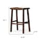 Homeroots 30" Brown Faux Leather and Solid Wood Backless Bar Height Bar Chair 632479 - alternate 4
