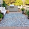 Homeroots 9' X 12' Blue And Gray Abstract Washable Indoor Outdoor Area Rug 631949 - alternate 7