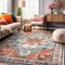 World Rug Gallery Transitional Medallion Washable Non Slip Area Rug 5 ft x 7 ft Multi WR78MULTI5X7 - alternate 1