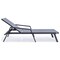 Leisuremod Marlin Patio Chaise Lounge Chair with Armrests in Black Aluminum Frame, Dark Grey MLABL-77DGR - alternate 7