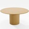 Homeroots 60" Brown Solid Wood Pedestal Base Round Top Dining Table 720993 - alternate 1