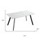 Homeroots 71" White and Black Sintered Stone and Steel Dining Table 535199 - alternate 3