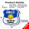 Signmission Smile You're On Camera Shield Sign Smile, 6 inch X 6 inch, Plastic Sign, 2PK SHI-P-2PACK-6-463 - alternate 4