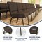Flash Furniture Brown Dot Fabric Church Chair, PK4 4-FD-CH0221-4-GV-BNDOT-GG - alternate 4