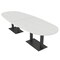 Skutchi Designs Boval Conference Table With Power Unit, 48 in W, 144 in L, White HAR-BOVL-48X144-DOU.BK-WA7976-NA - alternate 1