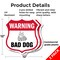 Signmission Dog Warning Shield Sign Bad Dog, 12 inch X 12 inch, Plastic Sign, 2PK SHI-P-2PACK-12-377 - alternate 6