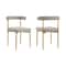 Homeroots Set of Two Gray And Gold Upholstered Polyester Open Back Dining Side Chairs 569413 - alternate 6