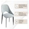 Leisuremod Amalfi Collection Modern Fabric Dining Chair in Coconut White, 4PK AC48W4 - alternate 4