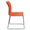 Flash Furniture Sled Stack Chair, Plastic, Full Back, OR RUT-238A-OR-GG - alternate 7