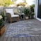 Homeroots 3' X 5' Pewter And Blue Southwestern Washable Indoor Outdoor Area Rug 603557 - alternate 6