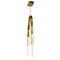 Cwi Lighting Curva Integrated LED 22in Brass Chandelier with Handcrafted Glass 1725P22-2-624 - alternate 5