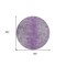Homeroots 8' Plum Purple And Silver Round Oriental Washable Indoor Outdoor Area Rug 588836 - alternate 6