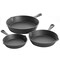 Gibson Home Brickstone 3 Piece Pre-Seasoned Cast Iron Skillet Set in Black 129983.03 - alternate 1