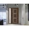 Vdomdoors Front Exterior Prehung Metal-Plastic Door, Manux 8661 Walnut, Side Sidelite Transom, Office Commerc MANUX8661EXD-WLN-W36+12xH80-RH - alternate 3