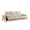 Homeroots 103" Beige Top Grain Leather Reclining Metal USB Sofa 720335 - alternate 5
