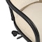 Homeroots Beige and Black Solid Wood Steel And Cane Rattan Adjustable Swivel Rolling Office Chair 558360 - alternate 7