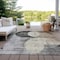 Homeroots 5' X 8' Pewter Brown And Charcoal Geometric Washable Indoor Outdoor Area Rug 604930 - alternate 3