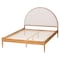 Baxton Studio Dawson Japandi Cream Teddy Fabric and Oak Brown Wood Queen Bed 257-14098-ZORO - alternate 7