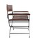 Homeroots 29" Brown and Black Metal And Genuine Leather Director's Chair 548250 - alternate 5