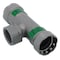 Viega MegaPress tee P1 0.75 P2 0.75 FPT 0.75 carbon steel zinc-nickel coating 25480 - alternate 2