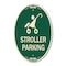 Signmission Reserved Stroller Parking With Graphic, 12 In X 18 In Architectural Oval, Heavy Gauge Aluminum A-OV-G-1218-22985 - alternate 1