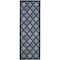 Homeroots 6' Navy Blue And Ivory Geometric Indoor Outdoor Area Rug 556292 - alternate 6