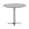 Flash Furniture 31.25" Round Outdoor Tabletop, Gray Faux Concrete, Seamless Surface Technology, 22x22 Silver X Base ST-RD31-CMGY-T2222S-GG - alternate 6