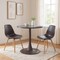 Homeroots 24" Black and Bronze Wood and Steel Pedestal Base Round Top Dining Table 572241 - alternate 4