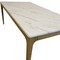 Homeroots 79" White and Oak Faux Marble and Wood Dining Table 716293 - alternate 6