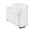 Homeroots 170" White Top Grain Leather Reclining Metal USB Sofa 720425 - alternate 6