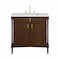 James Martin Vanities Kinnsden 36" Single Vanity, Sable Oak w/ 3 CM White Zeus Silestone Top D680-V36-SBK-3WZ - alternate 1