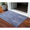 Homeroots 3' X 5' Navy Blue Charcoal And Gray Southwestern Washable Indoor Outdoor Area Rug 603551 - alternate 1