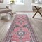 Jonathan Y Bausch Bohemian Distressed Chenille Non-Slip Washable Dark Pink/Black/White 2ft x 8ft Runner Rug WSH201B-28 - alternate 4