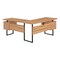 Homeroots 71" Brown and Black L Shape Computer Desk With Three Drawers 489938 - alternate 6