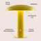 Jonathan Y Suillius 11" Contemporary Bohemian Rechargeable/Cordless Iron Integrated Portable LED Mushroom Table JYL7114C - alternate 9