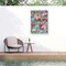 Trademark Fine Art Outdoor Canvas Art Danhui Nai 'Bright Floral Medley Turquoise' Wall Art for Patios, or Gardens WAP33732-OC1419WR - alternate 3