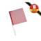 Mytee Products 18in x 18in Red Jersey Mesh Safety Flags for Trucks with Dowel, 16PK JMF-REDx16 - alternate 9
