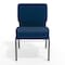 Flash Furniture Hercules Church Chair, Blue Back, 21-1/4 in W 25" L 33" H, Fabric Seat FD-CH0221-4-SV-NB24-BAS-GG - alternate 5