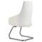 Leisuremod Celeste Office Chair in Upholstered Leather and Iron Frame, White CGO20WL - alternate 2
